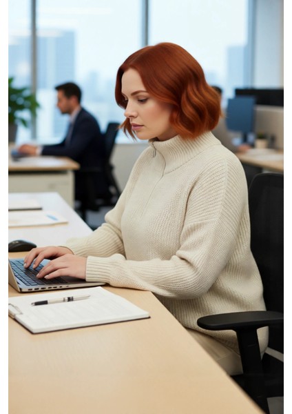 Kadın Kışlık Regular Kalıp Düz Desen Düşük Kol Fermuarlı Dik Yaka Akrilik Triko Kazak Kaliteli fırsatları