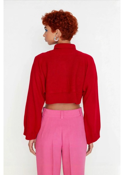 Kadın Ekru Oversize Dik Yaka Triko Kazak Basic Düşük Kol Uzun Boy Kışlık Günlük Şıklık Kaliteli fırsatları