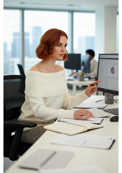 Kadınlara Özel Regular Kalıp Carmen Yaka Triko Kazak Kış Şıklığı Için Ideal Uzun Kollu Tasarım modelleri