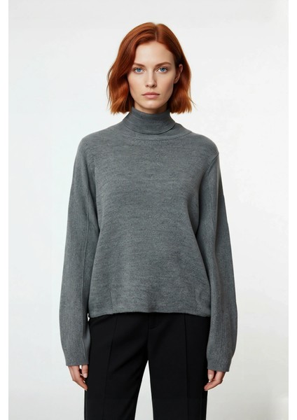 Kadın Oversize Balıkçı Yaka Basic Triko Kazak Kışlık Soğuk Havalar Için Ideal Şıklık ve Rahatlık fiyatları
