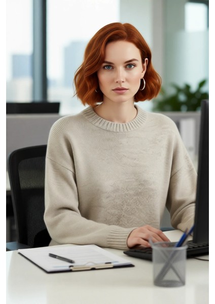 Kadın Oversize Triko Kazak Düşük Kol Bisiklet Yaka Basic Kışlık Günlük Rahat Şık Tasarım Kaliteli modelleri