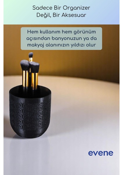 Makyaj Organizeri Makyaj Fırçalığı Makyaj Organizer Düzenleyici Altın Renk Model 77 fırsatları