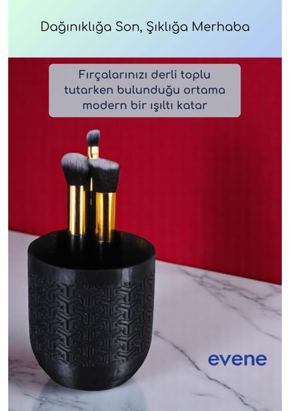 Makyaj Organizeri Makyaj Fırçalığı Makyaj Organizer Düzenleyici Altın Renk Model 77 indirimleri