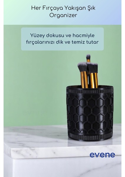 Makyaj Organizeri Makyaj Fırçalığı Makyaj Organizer Düzenleyici Altın Renk Model 81 fiyatları