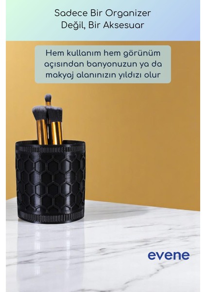 Makyaj Organizeri Makyaj Fırçalığı Makyaj Organizer Düzenleyici Altın Renk Model 81 fırsatları