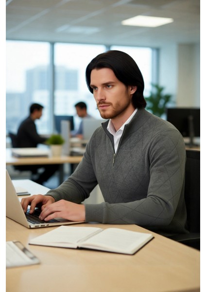 Erkek Regular Fit Pamuklu Akrilik Karışımlı Yarım Balıkçı Fermuarlı Triko Kazak Kışlık Şıklık modelleri