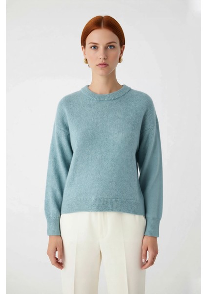 Kadınlara Özel Regular Kalıp Düşük Kol Triko Bisiklet Yaka Kazak Rahat Kış Günleri Için Ideal Seçim fiyatları