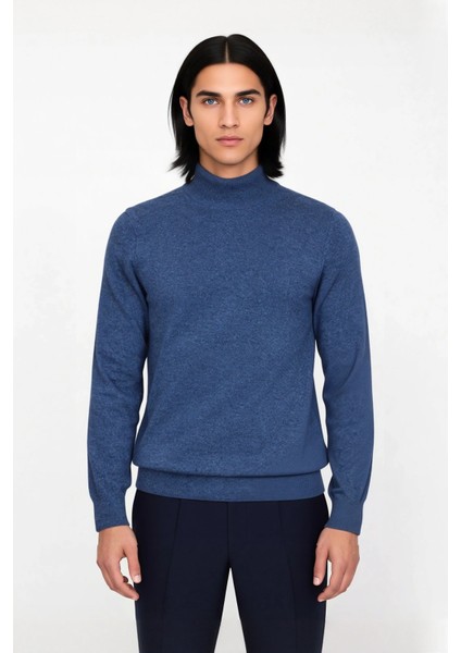 Erkek Fitted Kalıp Yarım Balıkçı Yaka Triko Kazak Kış Sezonu Için Modern ve Şık Bir Seçim Kaliteli fiyatları