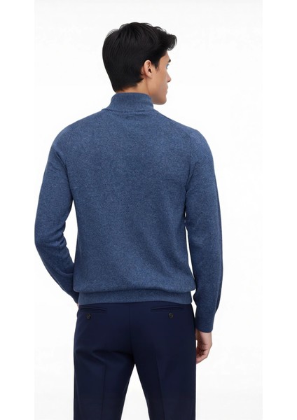 Erkek Fitted Kalıp Yarım Balıkçı Yaka Triko Kazak Kış Sezonu Için Modern ve Şık Bir Seçim Kaliteli fırsatları