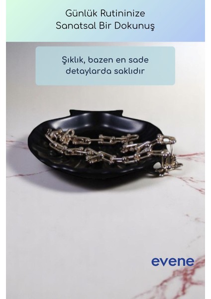 Takı Organizer Makyaj Düzenleyici Kozmetik Organizer Dekoratif Tabak Siyah Renk Model 25 fırsatları