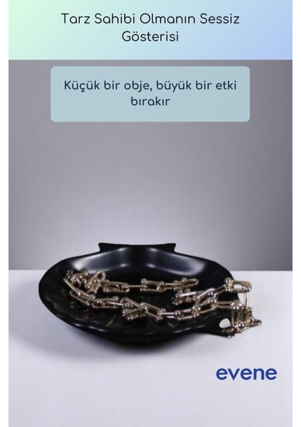 Takı Organizer Makyaj Düzenleyici Kozmetik Organizer Dekoratif Tabak Siyah Renk Model 25 indirimleri