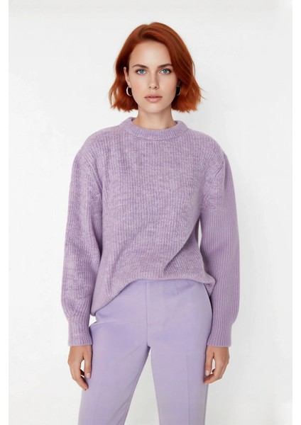 Kadın Oversize Kalıp Düşük Kol Bisiklet Yaka Triko Kazak Basic Rahat Kışlık Stil Seçimi Kaliteli fiyatları