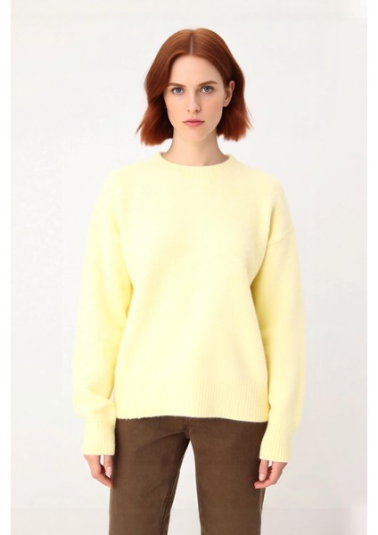 Kadın Regular Kalıp Düşük Kol Bisiklet Yaka Triko Kazak Kış Günleri Için Rahat Şık Seçim Kaliteli fiyatları