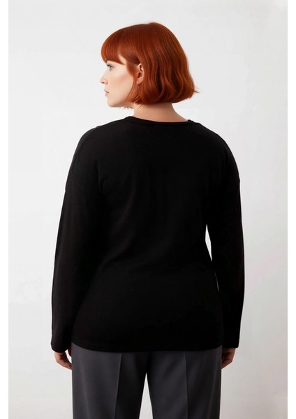 Kadın Regular Kalıp Akrilik Triko Ikili Bluz Kazak Takımı Düz Desen Standart Kol Konforlu Kış fırsatları