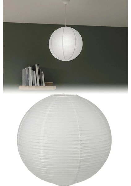 Tavan Lambası Başlığı Pirinç Kağıdı Avize Başlık 45CM El Yapımı JB052