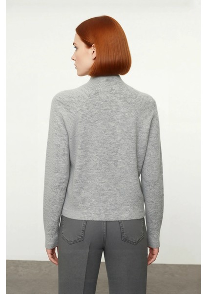 Kadın Oversize Dik Yaka Triko Kazak Reglan Kol Kışlık Günlük Şıklık Sunan Bordo Basic Tasarım fırsatları