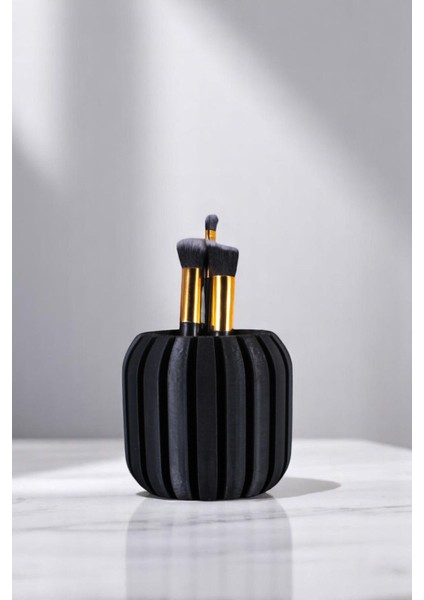 Makyaj Organizeri Makyaj Fırçalığı Makyaj Organizer Düzenleyici Altın Eskitme Renk Model 79