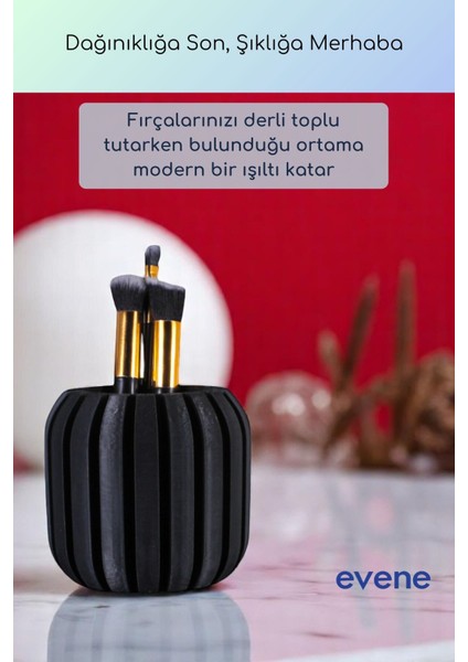 Makyaj Organizeri Makyaj Fırçalığı Makyaj Organizer Düzenleyici Altın Eskitme Renk Model 79 indirimleri