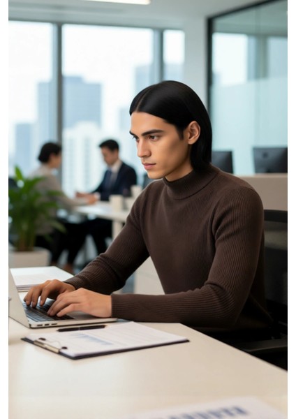 Erkek Fitted Dar Kalıp Dik Yaka Uzun Kol Fitilli Triko Kazak Kış Günleri Için Şık ve Rahat Seçim modelleri