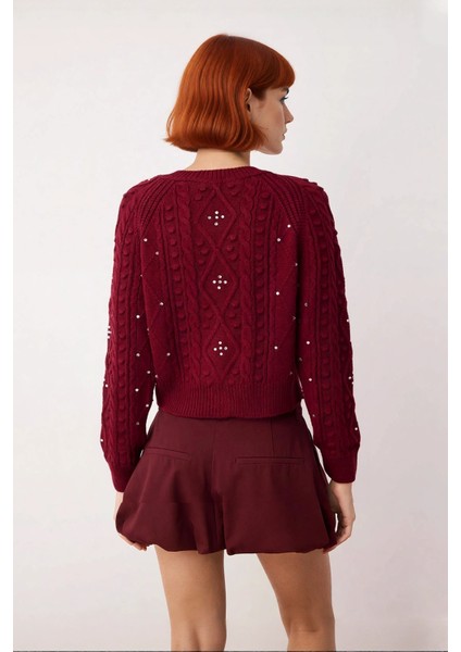 Kadınlar Için Çift Taraflı Fitilli Saç Örgü Crop Triko Hırka Kışlık Şık ve Rahat Giyim Kaliteli fırsatları