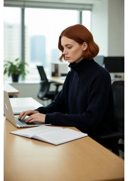 Kadın Dik Yaka Fermuarlı Regular Kalıp Düşük Kol Selanik Örgü Uzun Triko Kazak Soğuk Günler Için modelleri