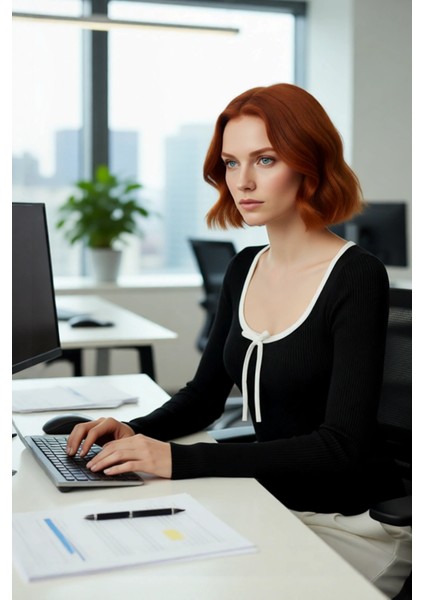 Kadın Havuz Yaka Fitilli Triko Kazak Kurdele Fiyonk Detaylı Ince Yapısıyla Şıklığınızı Tamamlar modelleri