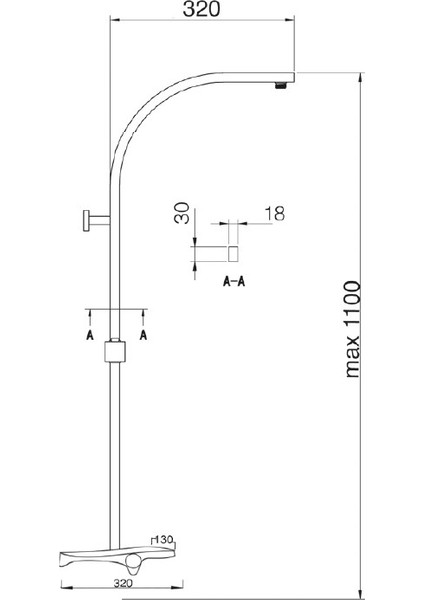Duş Sistemi (Kare Boru) 7891 fiyatları
