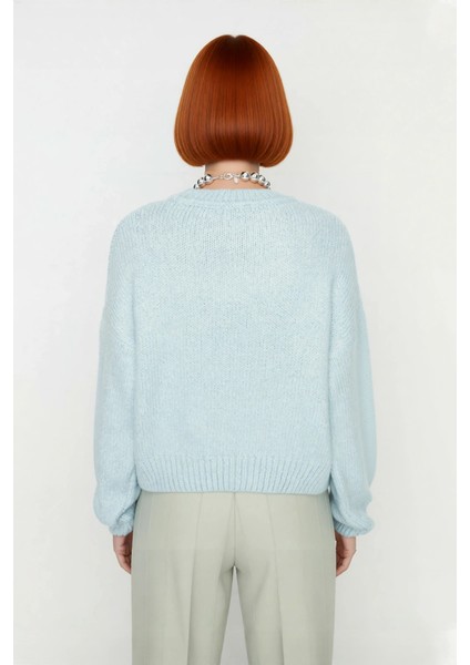 Kadın Oversize Bisiklet Yaka Düşük Kol Kalın Triko Kazak Kışlık Rahat Şık Günlük Kombinler Için fırsatları