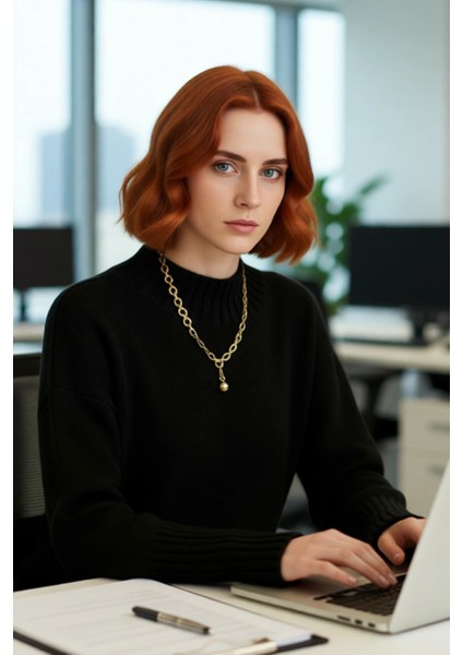 Kadın Oversize Kesim Dik Yaka Reglan Kol Düz Gri Triko Kazak Kışlık Günlük Giyim Için Ideal Seçim modelleri