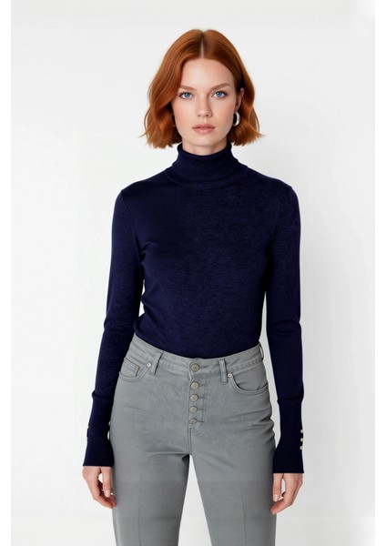 Kadın Ekru Ince Balıkçı Yaka Fitted Kalıp Triko Kazak Ilkbahar Sonbahar Günlük Şıklığı Kaliteli fiyatları