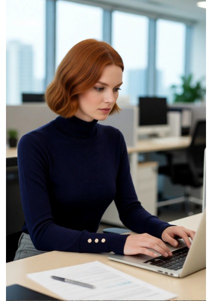 Kadın Ekru Ince Balıkçı Yaka Fitted Kalıp Triko Kazak Ilkbahar Sonbahar Günlük Şıklığı Kaliteli modelleri