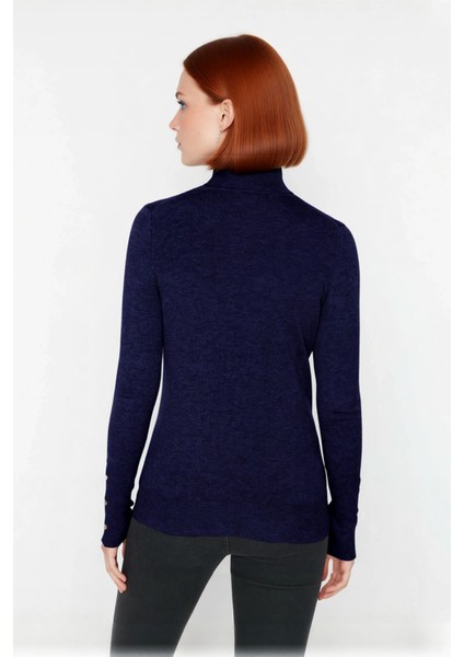 Kadın Ekru Ince Balıkçı Yaka Fitted Kalıp Triko Kazak Ilkbahar Sonbahar Günlük Şıklığı Kaliteli fırsatları