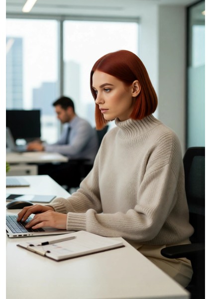 Kadın Oversize Kalın Dik Yaka Triko Kazak Kışlık Soğuk Havalarda Konforlu Günlük Stil Kaliteli modelleri