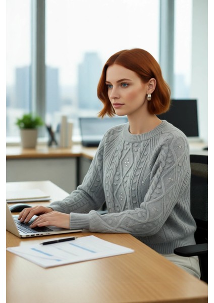 Kadınlar Için Çift Taraflı Fitilli Saç Örgü Crop Triko Hırka Kışlık Şık ve Rahat Giyim Kaliteli modelleri