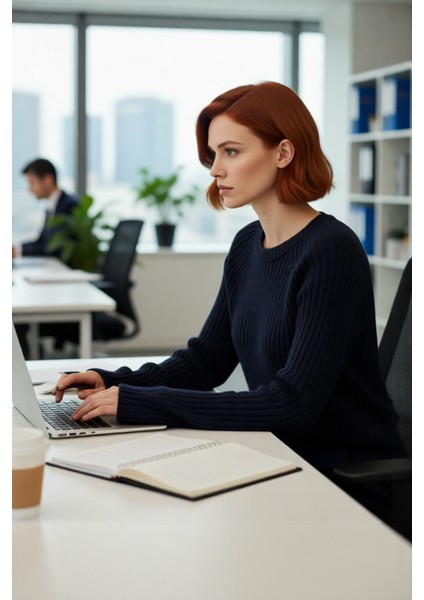 Kadın Regular Kalıp Sürdürülebilir Triko Kazak Reglan Kollu Peplum Detaylı Orta Kalınlıkta Günlük modelleri