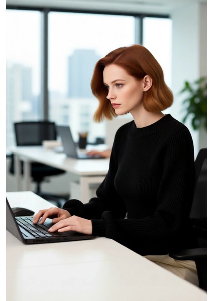 Kadın Fitted Kalıp Dik Yaka Triko Kazak Fitilli Dokuma Uzun Kollu Günlük Şık Kışlık Giyim Seçeneği modelleri