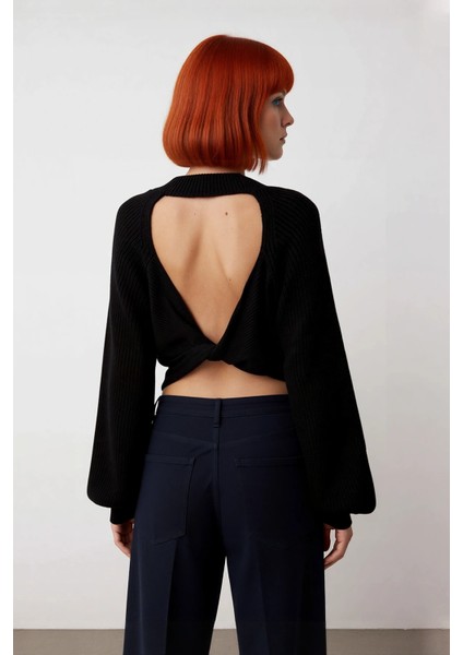 Kadın Fitted Kalıp Dik Yaka Triko Kazak Fitilli Dokuma Uzun Kollu Günlük Şık Kışlık Giyim Seçeneği fırsatları