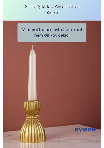Mumluk Şamdan Ince Mum Uyumlu Beyaz Renk Model 64 fiyatları