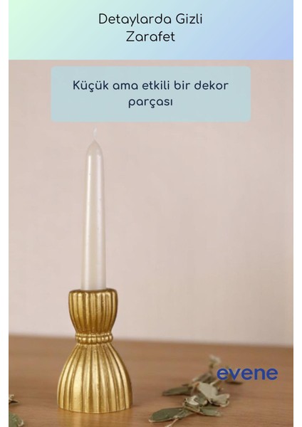 Mumluk Şamdan Ince Mum Uyumlu Beyaz Renk Model 64 fırsatları
