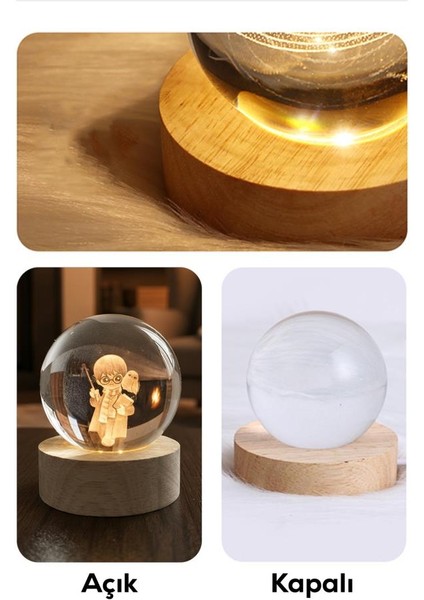 Ahşap Tabanlı Harry Potter Figürlü LED Işıklı Küre indirimleri
