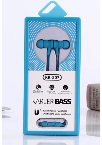 Sepetim Karler Bass KR-207 Mıknatıslı Kablolu Kulaklık - Mavi modelleri