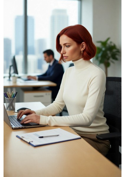 Kadın Fitted Balıkçı Yaka Triko Kazak Düz Desen Standart Kol Basic Siluet Kış Sezonu Şıklığı Sunar modelleri