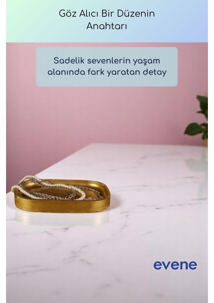 Takı Organizer Makyaj Düzenleyici Kozmetik Organizer Dekoratif Tabak Altın Eskitme Renk Model 35 fiyatları