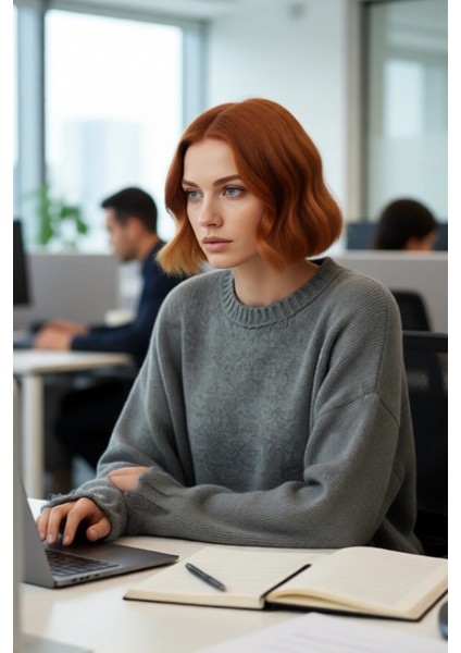 Kadın Oversize Triko Crop Kazak Düşük Kollu Akıtma Detaylı Yumuşak Dokusuyla Modern Şıklık Sunar modelleri