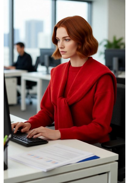 Kadın Oversize Kalın Düşük Kol Bisiklet Yaka Triko Kazak Şık ve Rahat Kış Kombinleri Için Ideal modelleri