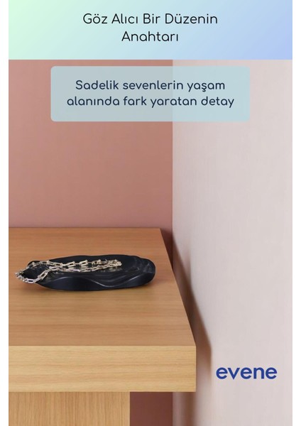 Takı Organizer Makyaj Düzenleyici Kozmetik Organizer Dekoratif Tabak Siyah Renk Model 26 fiyatları