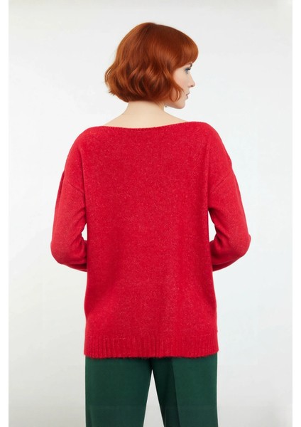 Kadın Oversize Kayık Yaka Ince Triko Kazak Günlük Kombinler Için Şık ve Rahat Bir Seçim Kaliteli fırsatları