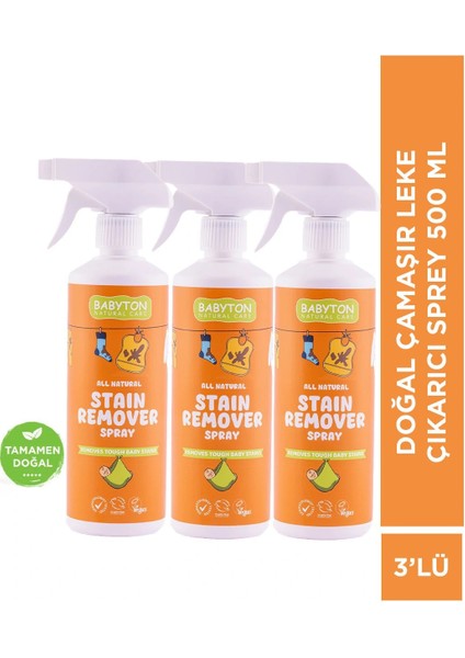 Doğal Çamaşır Leke Çıkarıcı 3'lü Set 500 ml