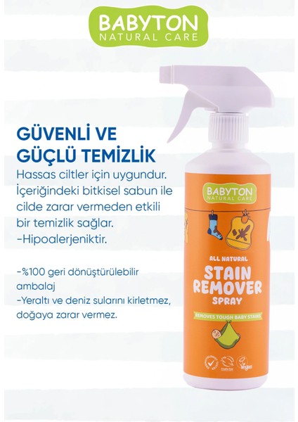Doğal Çamaşır Leke Çıkarıcı 3'lü Set 500 ml fırsatları