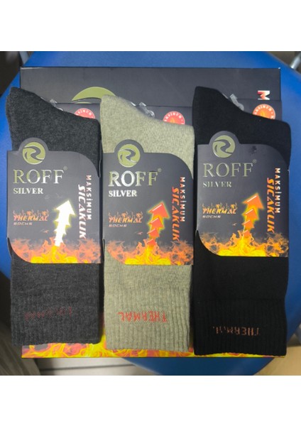 Roff Erkek Termal Havlu 3 Lü Çorap
